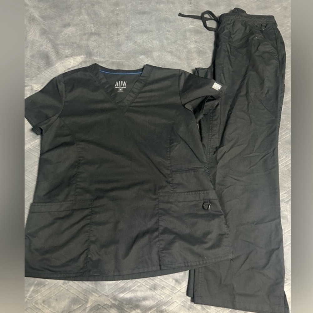 All Uniform Wear black scrub set